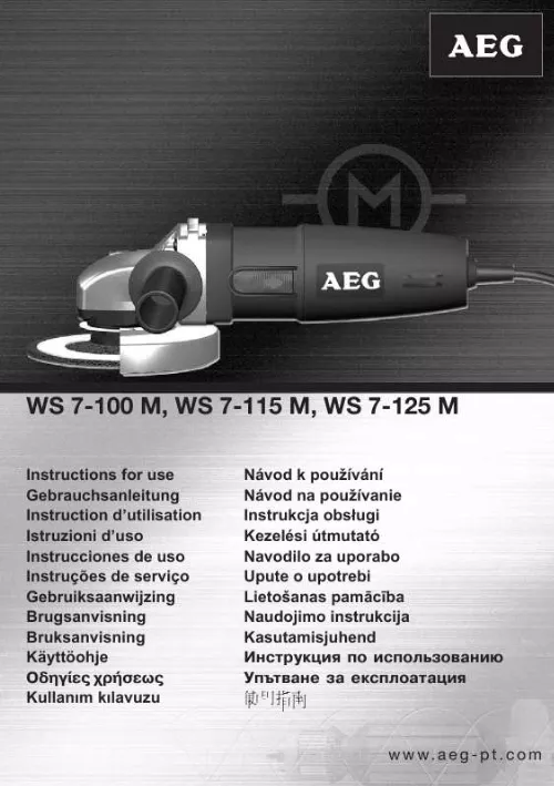 Mode d'emploi AEG WS 7-115 M