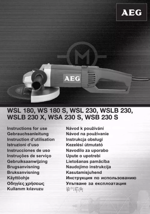 Mode d'emploi AEG WSL 230