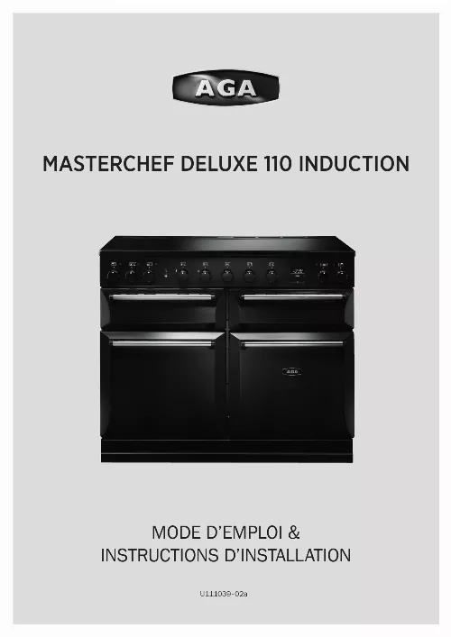 Mode d'emploi AGA LIVING MASTERCHEF DELUXE 110 INDUCTION