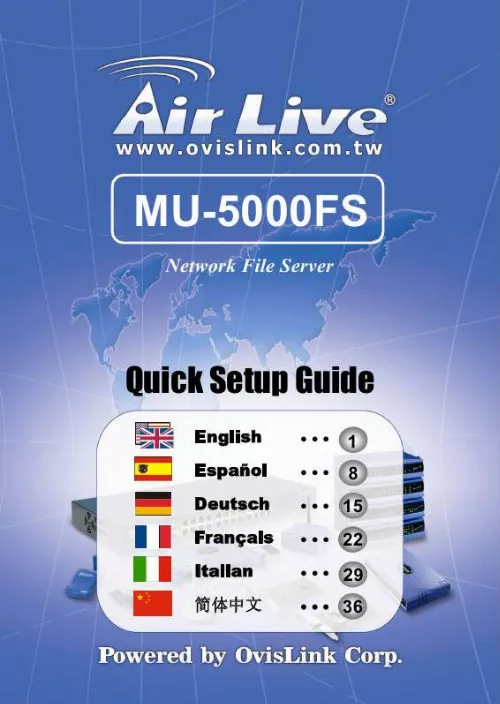 Mode d'emploi AIRLIVE MU-5000FS