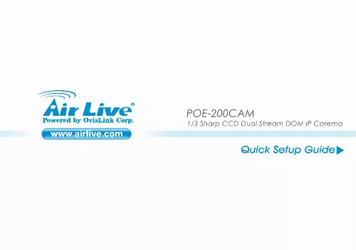 Mode d'emploi AIRLIVE POE-200CAM