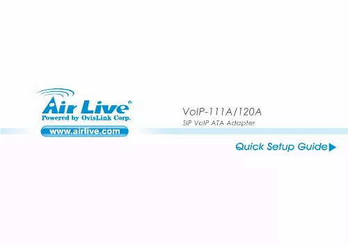 Mode d'emploi AIRLIVE VOIP-120A