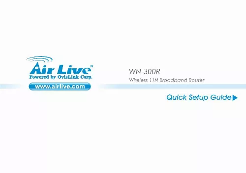 Mode d'emploi AIRLIVE WN-300R