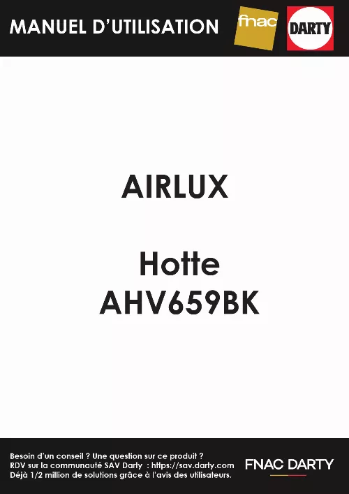 Mode d'emploi AIRLUX AHV659BK