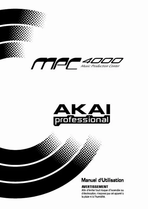 Mode d'emploi AKAI MPC4000
