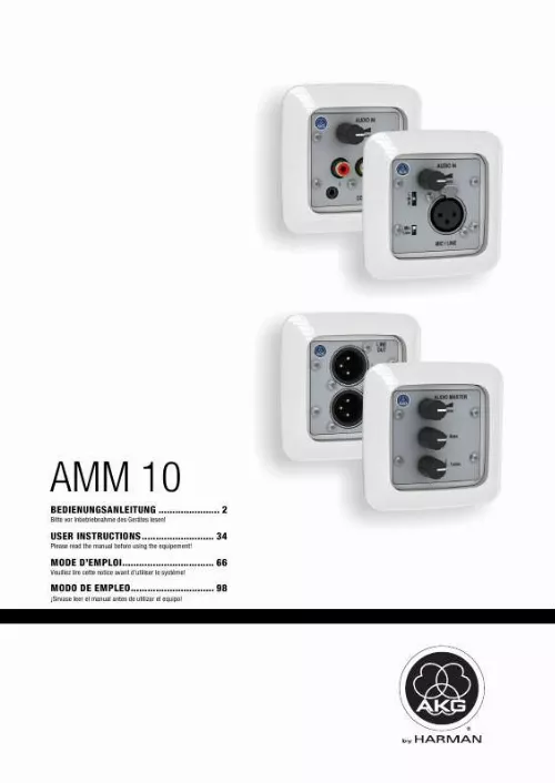 Mode d'emploi AKG AMM 10