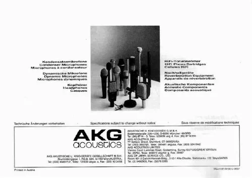 Mode d'emploi AKG C 410