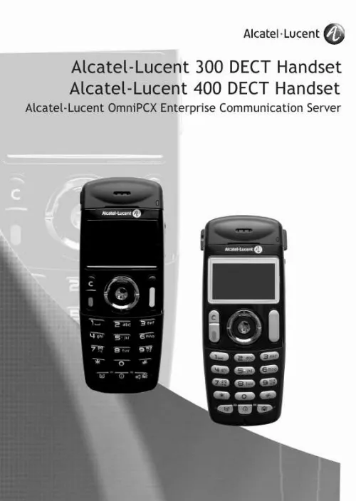 Mode d'emploi ALCATEL-LUCENT 400 DECT HANDSET
