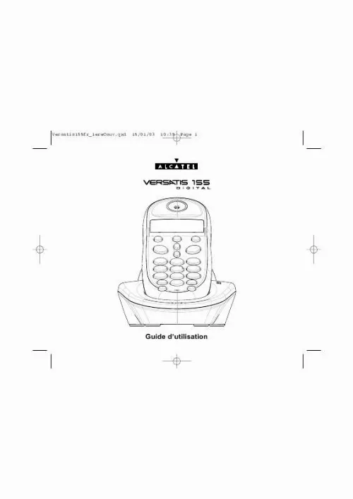 Mode d'emploi ALCATEL-LUCENT VERSATIS 155 DIGITAL