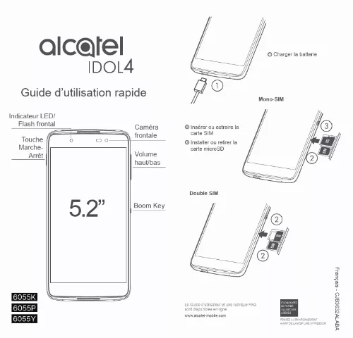 Mode d'emploi ALCATEL IDOL 4 VR