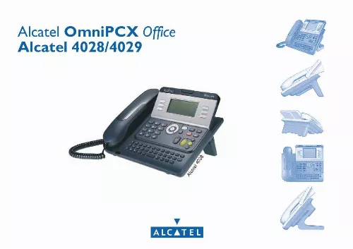 Mode d'emploi ALCATEL OMNIPCX OFFICE 4028