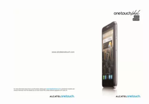 Mode d'emploi ALCATEL ONE TOUCH IDOL (BS471)