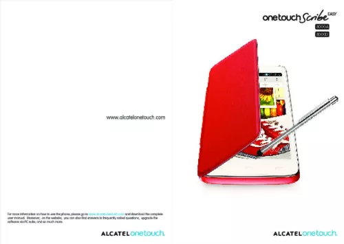 Mode d'emploi ALCATEL ONE TOUCH SCRIBE EASY