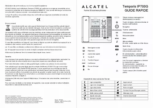 Mode d'emploi ALCATEL TEMPORIS IP700G