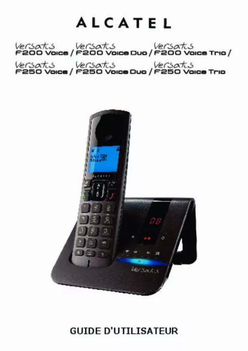 Mode d'emploi ALCATEL VERSATIS F200