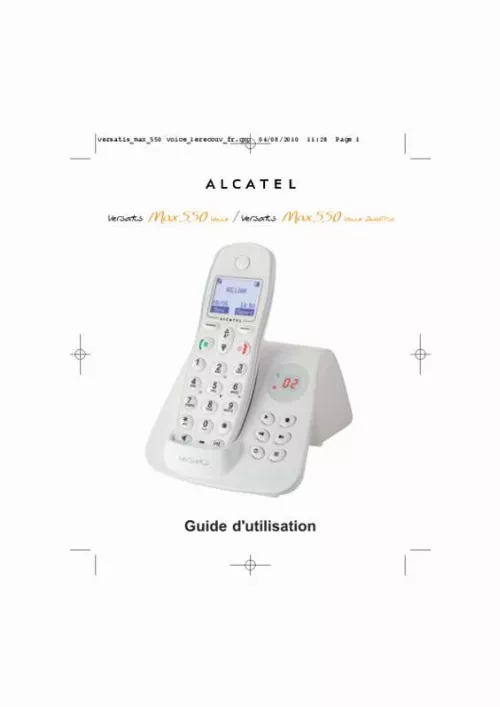 Mode d'emploi ALCATEL VERSATIS MAX 550 VOICE