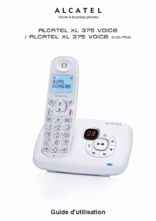 Mode d'emploi ALCATEL XL375 VOICE