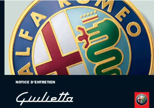 Mode d'emploi ALFA ROMEO GIULIETTA