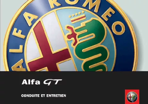 Mode d'emploi ALFA ROMEO GT