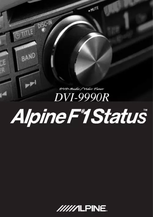 Mode d'emploi ALPINE DVI-9990R F1 STATUS