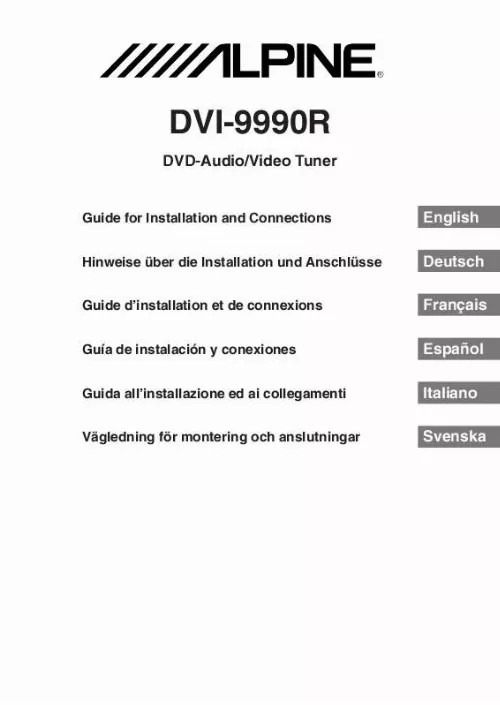 Mode d'emploi ALPINE DVI-9990R