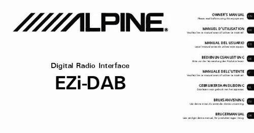 Mode d'emploi ALPINE EZI-DAB