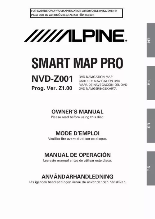 Mode d'emploi ALPINE NVD-Z001-SPACE-DB-VER-SPACE-4-10-