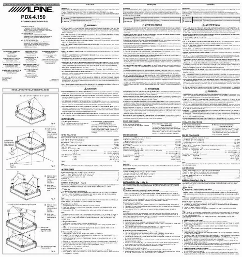 Mode d'emploi ALPINE PDX-4 150