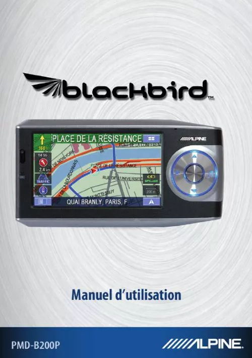 Mode d'emploi ALPINE PMD-B200P BLACKBIRD