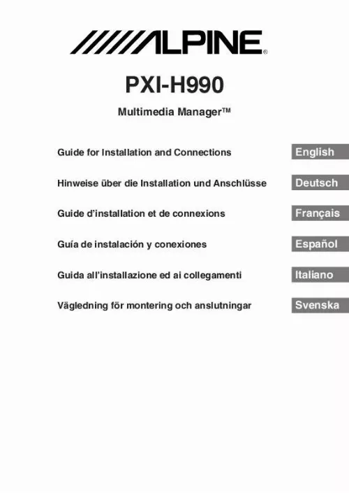 Mode d'emploi ALPINE PXI-H990