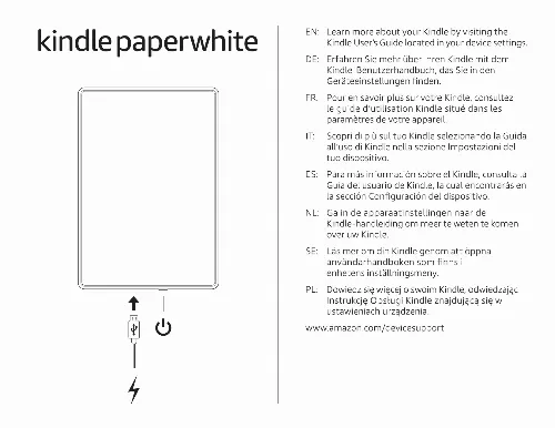 Mode d'emploi AMAZON KINDLE PAPERWHITE 10