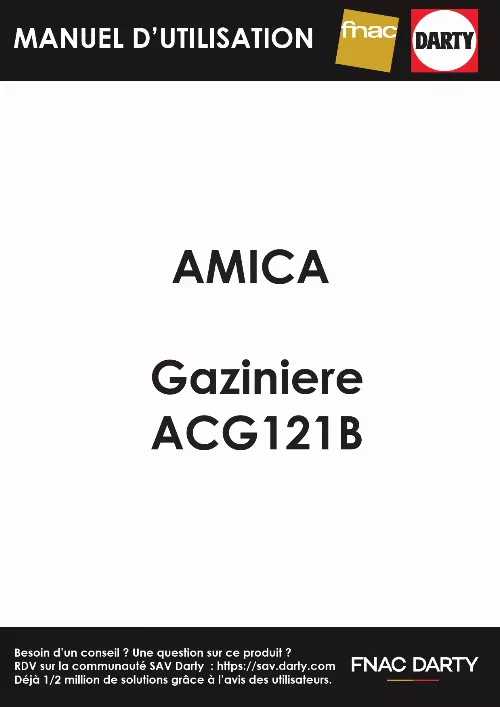 Mode d'emploi AMICA ACG121B