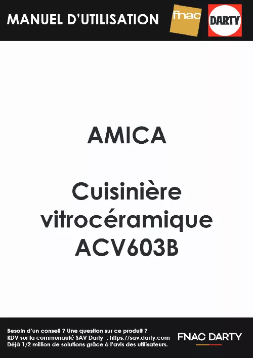Mode d'emploi AMICA ACV603B