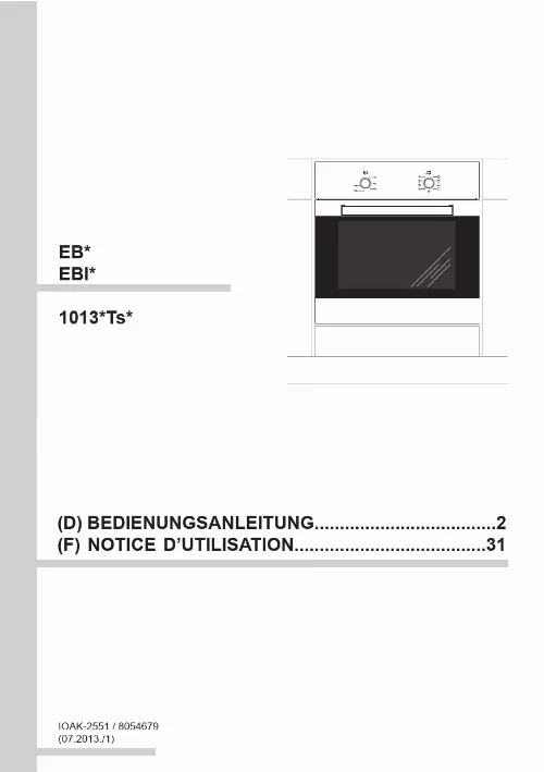 Mode d'emploi AMICA EB944100E