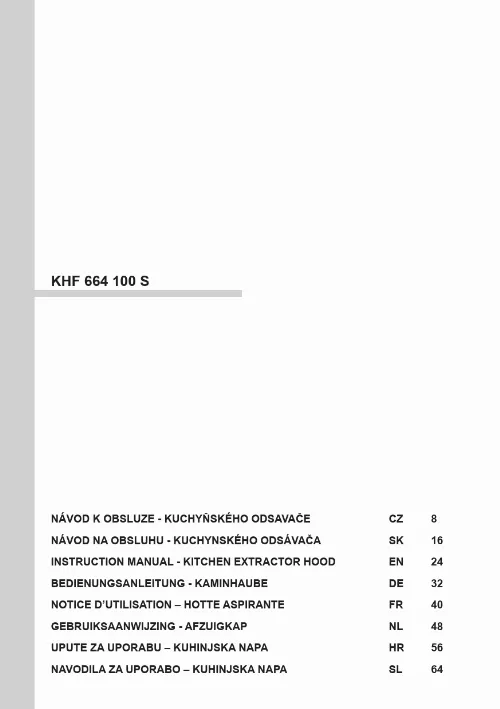 Mode d'emploi AMICA KHF 664 100 S