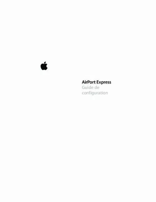 Mode d'emploi APPLE AIRPORT EXTREME WI-FI MB988ZM/A