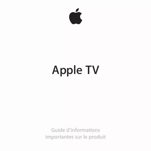 Mode d'emploi APPLE APPLE TV 2E GENERATION