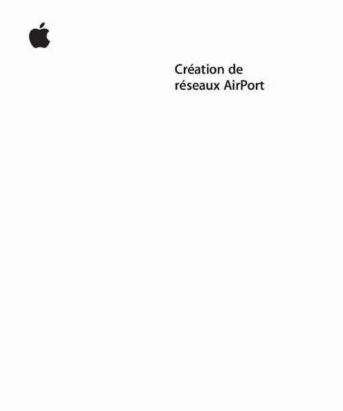 Mode d'emploi APPLE CREATION DE RESEAUX AIRPORT
