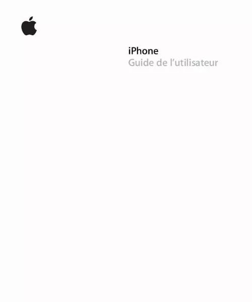 Mode d'emploi APPLE IPHONE