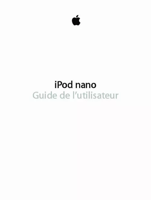 Mode d'emploi APPLE IPOD NANO 7G