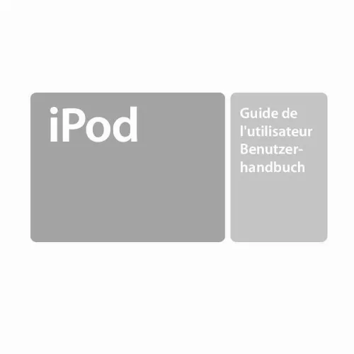 Mode d'emploi APPLE IPOD