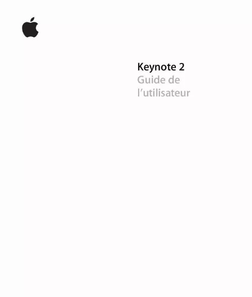 Mode d'emploi APPLE KEYNOTE 2