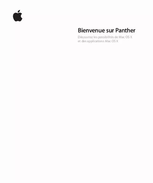 Mode d'emploi APPLE MAC OS X 10.3