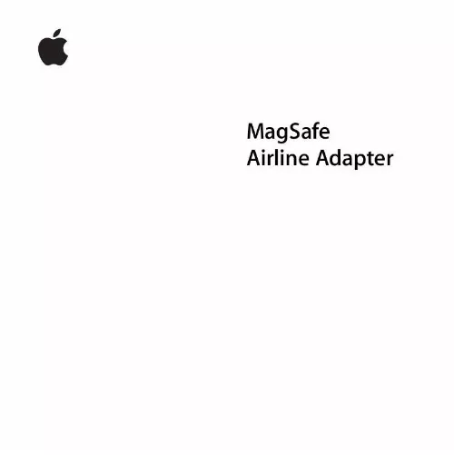 Mode d'emploi APPLE MAGSAFE AIRLINE ADAPTER