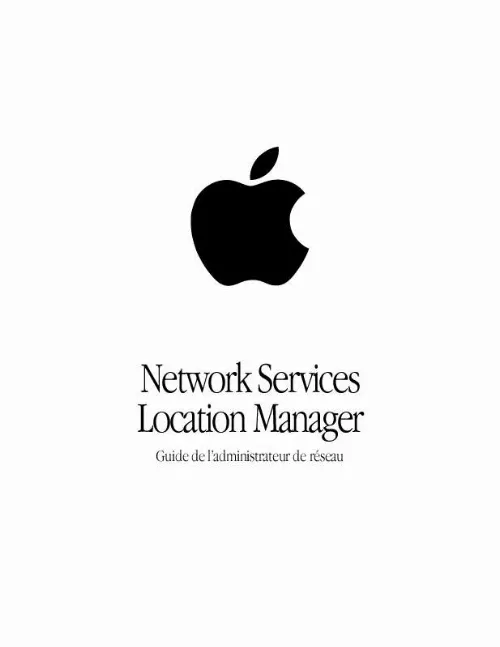 Mode d'emploi APPLE NETWORK SERVICES LOCATION MANAGER