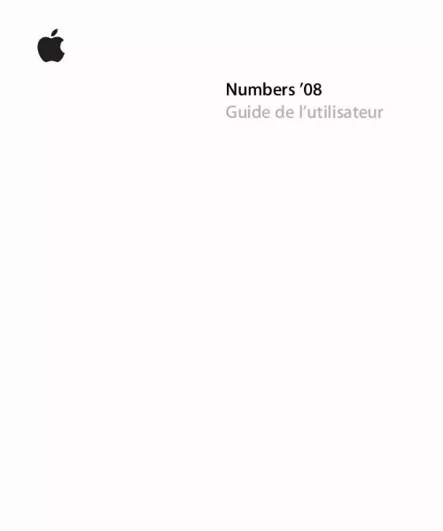 Mode d'emploi APPLE NUMBERS