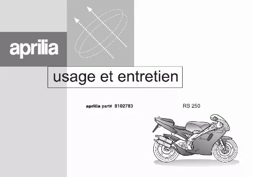 Mode d'emploi APRILIA RS 250-1997