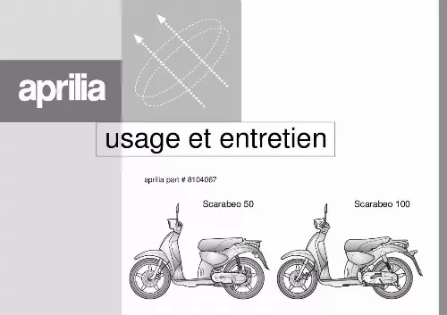 Mode d'emploi APRILIA SCARABEO 100