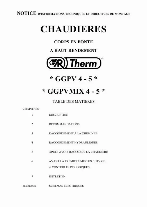 Mode d'emploi AR THERM GGPV 4