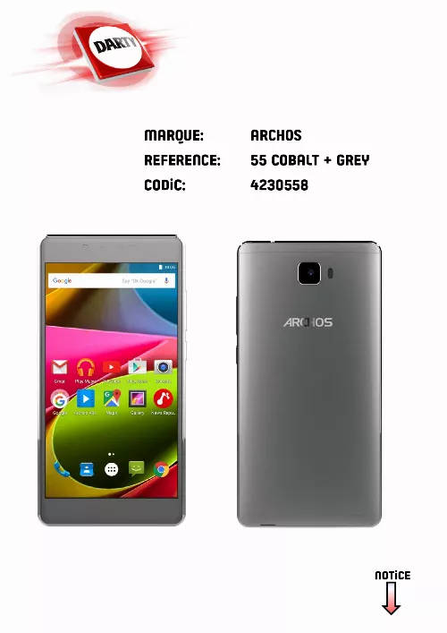 Mode d'emploi ARCHOS 55 COBALT PLUS